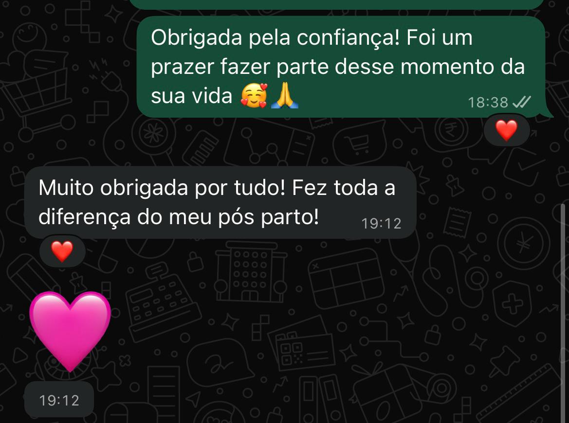 Depoimento de paciente via WhatsApp
