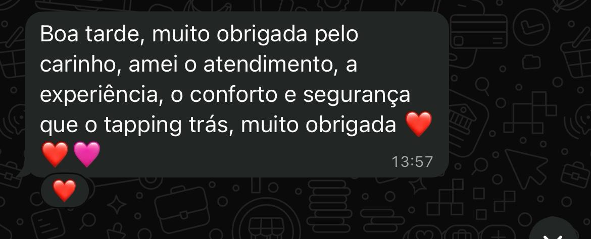 Depoimento de paciente via WhatsApp